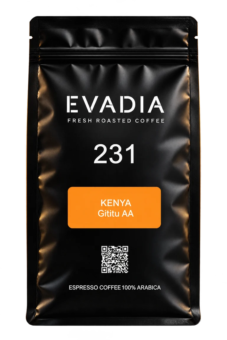 EVADIA Kenya Gititu AA 231 — кофе под фильтр, оранжевая этикетка